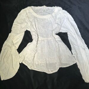 Buffalo David Bitton White Eyelet Blouse